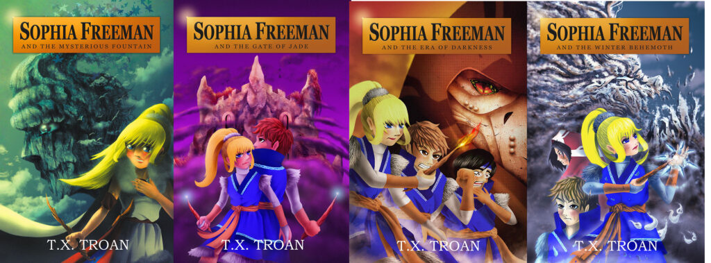 all four covers for the sophia freeman series