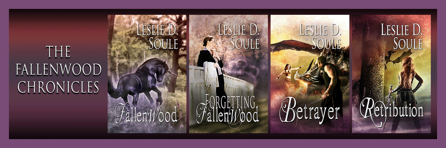 picture of all 4 books in the fallenwood chronicles