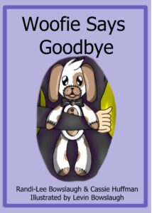 book cover for woofie says goodbye