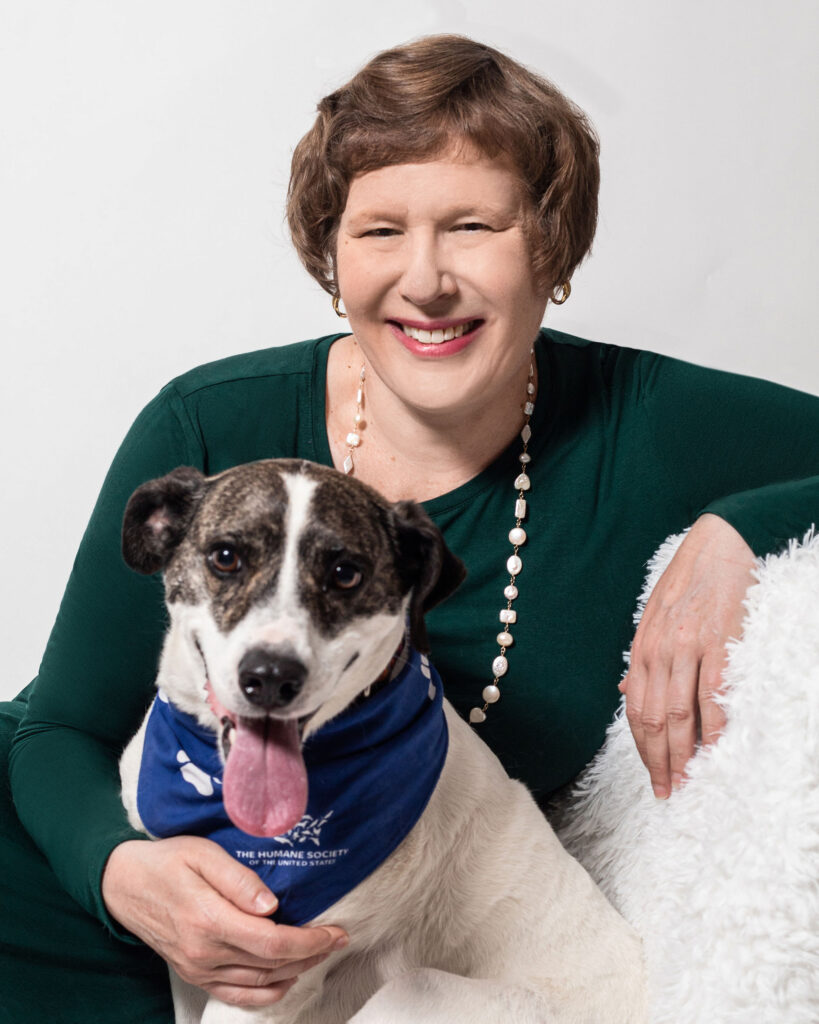 photo of author Darlene Dziomba  and her dog Billie